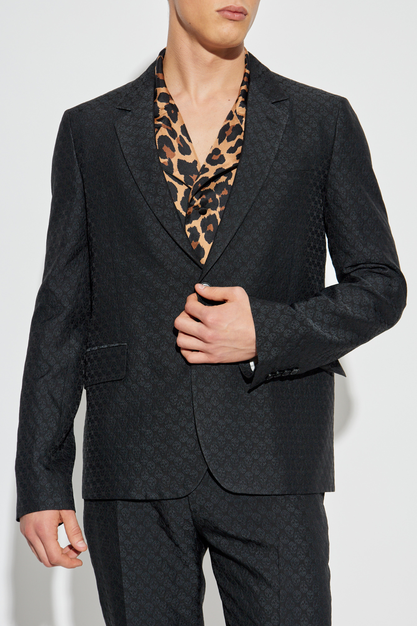 Black Blazer with a distinctive skull motif Alexander